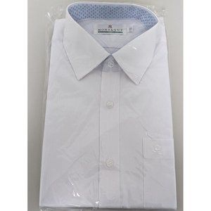 New Montagut Paris White Button Up Collared Long Sleeve Shirt Size 16